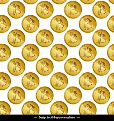bitcoin pattern shiny repeating circles decor