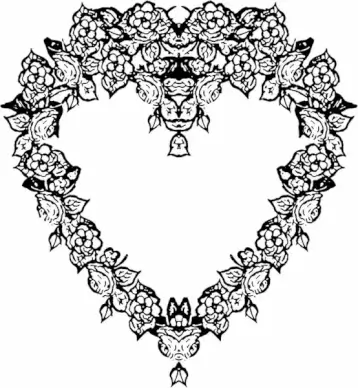 black and white heart frame