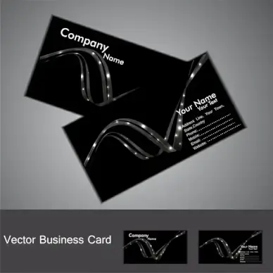 black business card