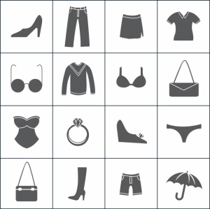 Black Department Store Clothing Icons