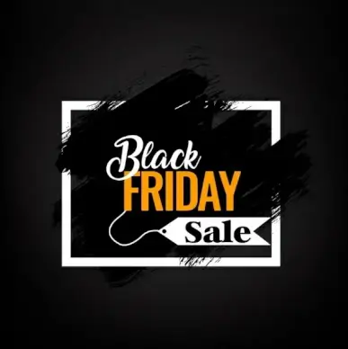 black friday sales banner grunge dark design