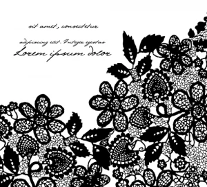 black lace backgrounds vector