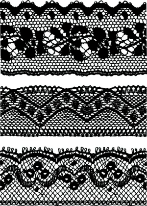 black lace backgrounds vector
