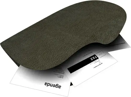 Black Leather Folder Documents