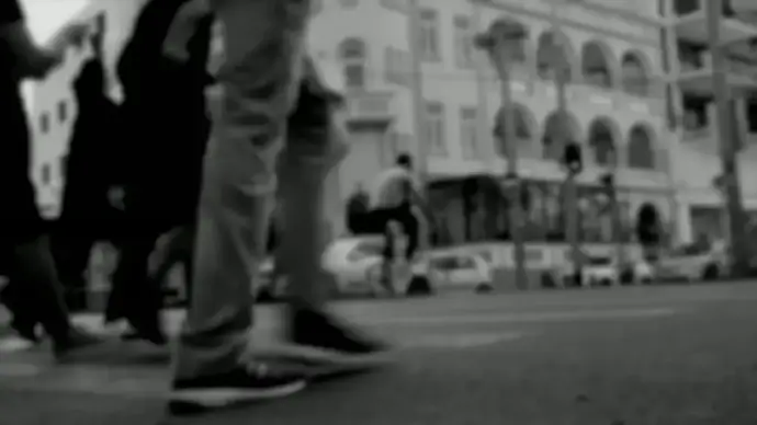 black white bokeh clip of hustle life of city