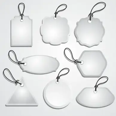 blank tag templates flat shapes geometric decor