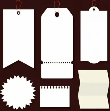blank white paper collection various shaped types