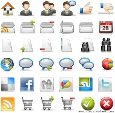 Blogging Icon Set icons pack