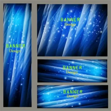 blue abstract vector banner design