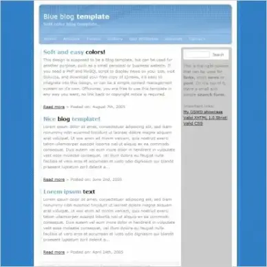 Blue Blog Template