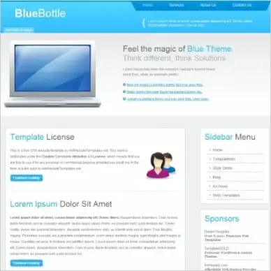 Blue Bottle Template