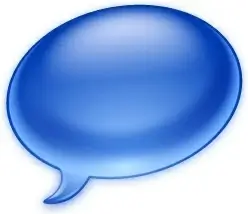 Blue chat bubble