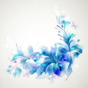 blue color lily flower background vector