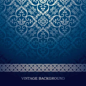 blue European pattern vector background
