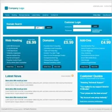 Blue Hosting Template