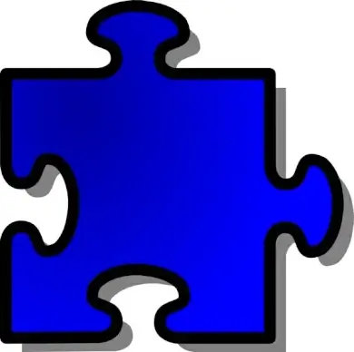 Blue Jigsaw Piece clip art