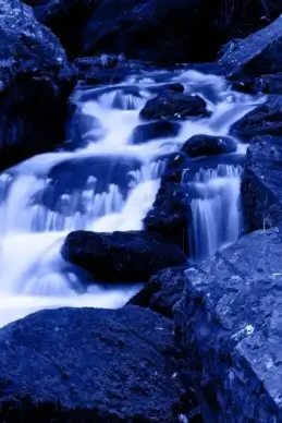 blue mountain waterfalls