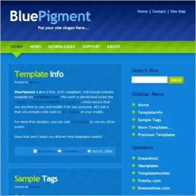 Blue Pigment 1.0 Template