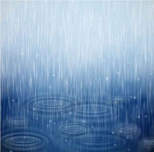 Blue raindrops
