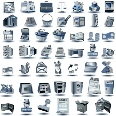 bluegray icon daquan vector
