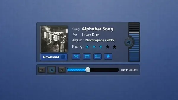 Blueprint Music Player PSD