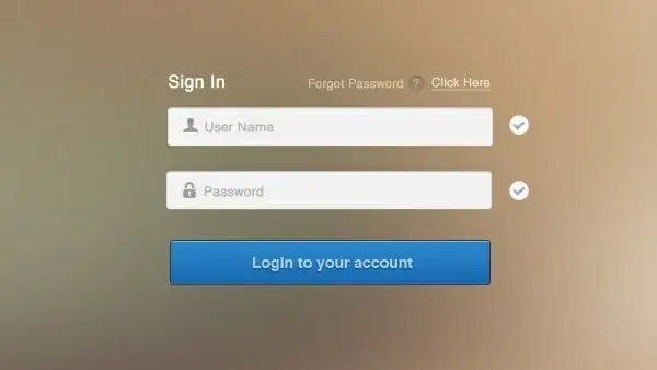 Blur Login Form