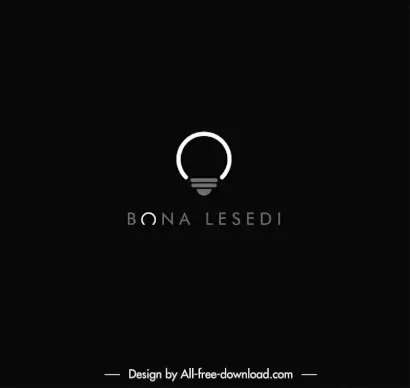 bona lesedi logo template flat black white circle shape stylized texts decor