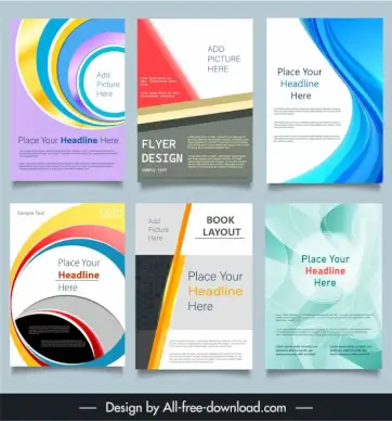 book cover templates collection elegant modern