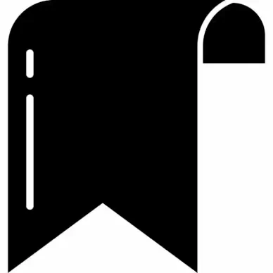 bookmark sign icon 3d silhouette sketch