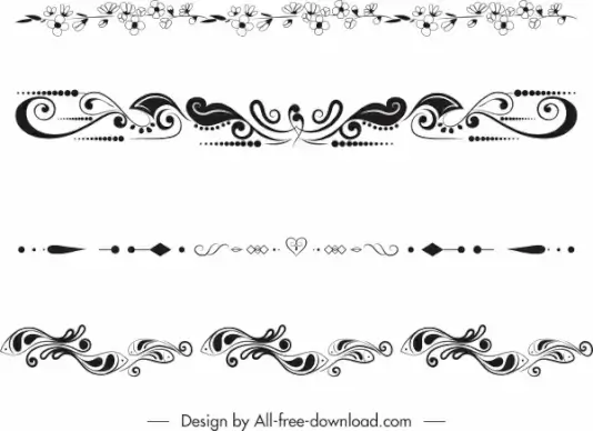 border decorative templates elegant classical symmetric repeating shapes