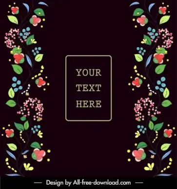 botany card background colorful dark dynamic design