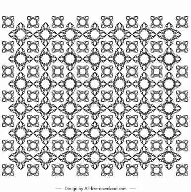 botany  pattern template flat classic repeating symmetrical illusion design