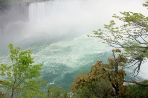 bottom of the falls in niagara falls ontario canada