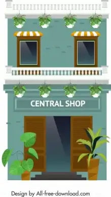 boutique background colorful design facade decor
