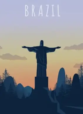 brazil background christ statue landscape decor