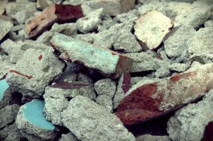 brick rubble debris