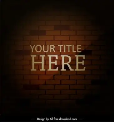 brick wall background vintage dark design