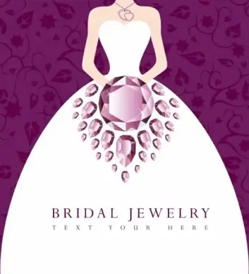 bridal jewelry advertisement violet gemstone ornament bride icon