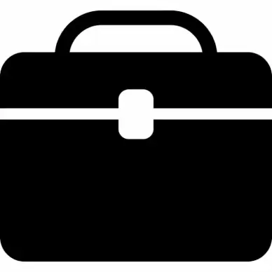 briefcase computing icon flat black white sketch