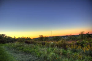 bright colors of dusk in madison wisconsin