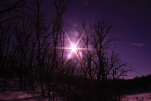 bright sun at glacial lakes state park minnesota
