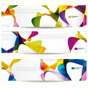 decorative banner templates colorful modern dynamic abstract
