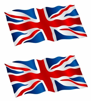 British Flag Flying in the Wind