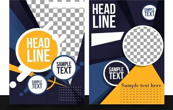 brochure background modern checkered circles ornament
