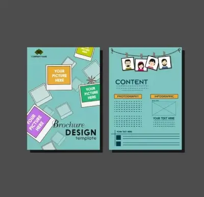 brochure design template photography decoration style