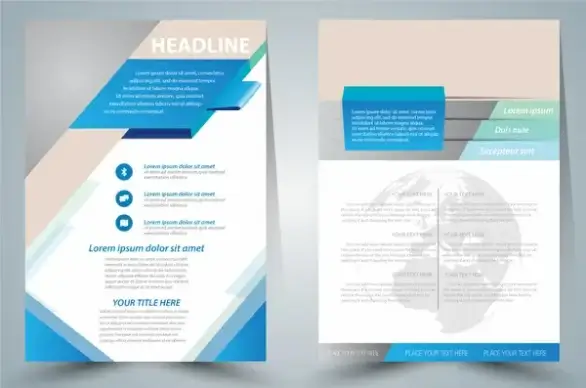 brochure design with modern vignette style