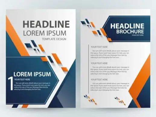 brochure template design with abstract modern style