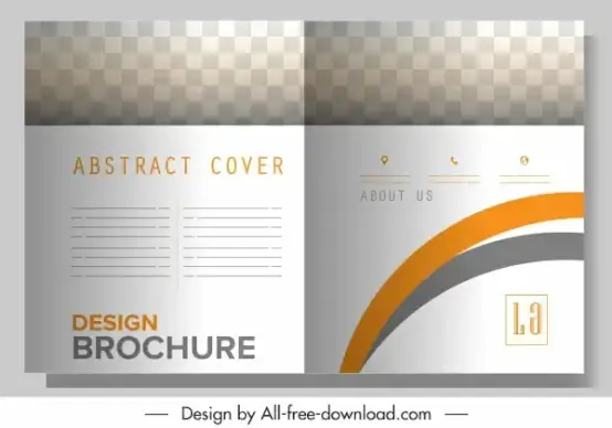 brochure template modern abstract bright checkered plain decor