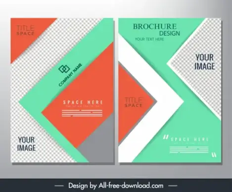 brochure templates modern checkered geometric layout