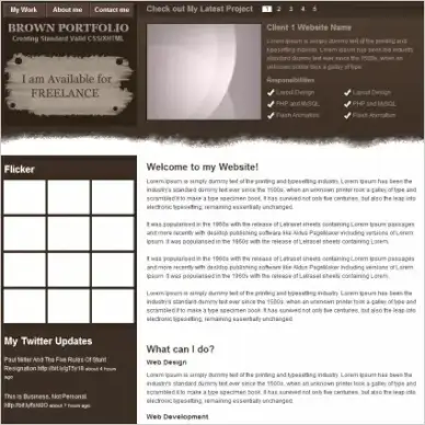 Brown Portfolio Template